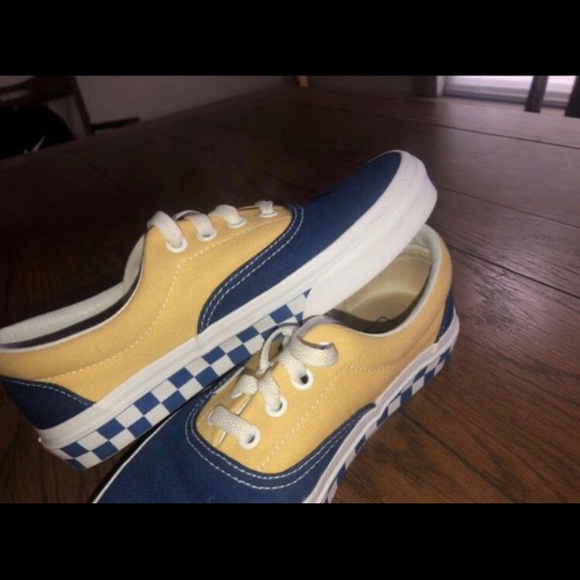blue and yellow vans